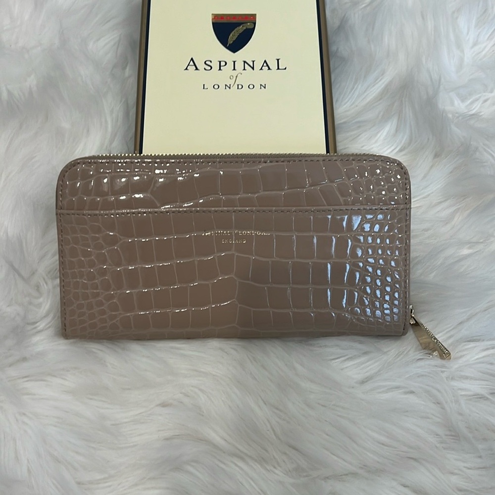 Aspinal of London Croc Embossed Wallet